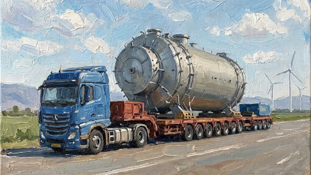 Projekt szállítmányozás — túlméretes ipari berendezés szállítása