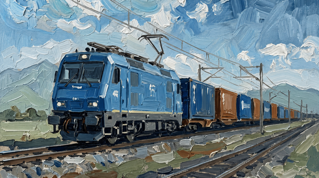 Vasúti szállítmányozás — konténeres tehervonat