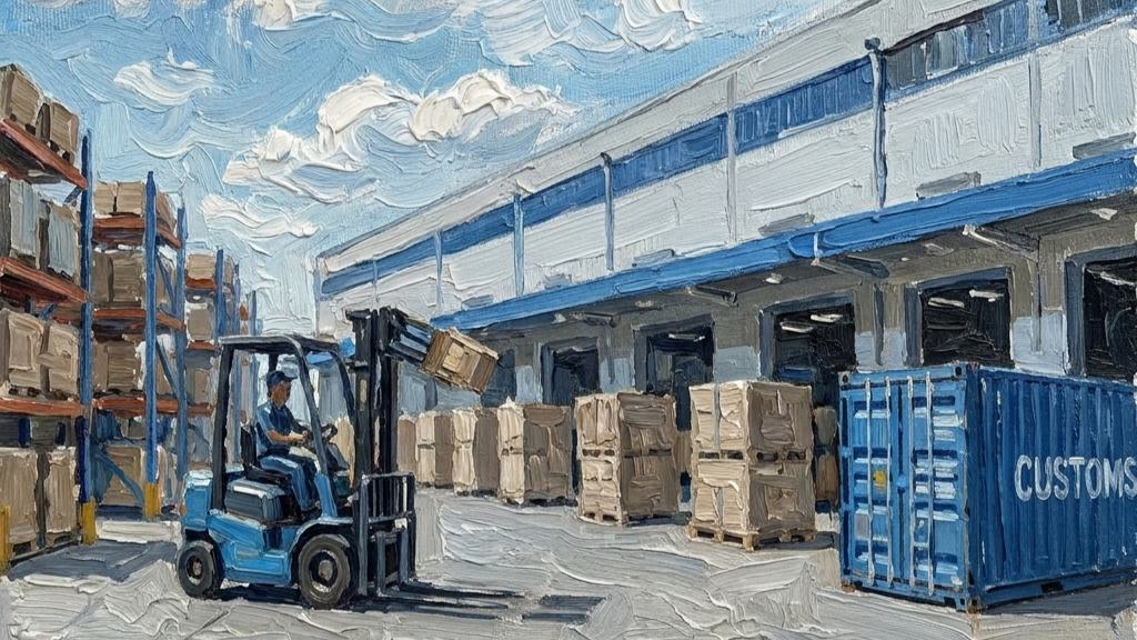 Raktározás és vámkezelés — logisztikai raktár vámkezelt konténerrel